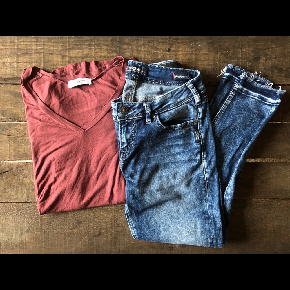 Silver Aiko Cropped Jeans